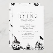 死ぬパーティー大人ハローウィンパーティ招待状 招待状 (正面/裏面)