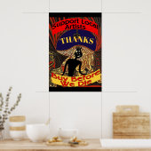 死ぬ前に地元のアーティストをサポートす買る ポスター (キッチン)