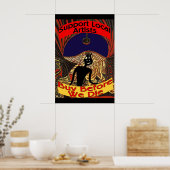 死ぬ前に地元のアーティストをサポートす買る ポスター (キッチン)