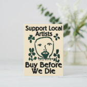 死ぬ前に地元のアーティストをサポートす買る ポストカード (スタンド正面)