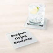 死ぬ同輩の調査と学生 ガラスコースター (アングル)