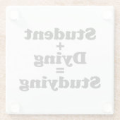 死ぬ同輩の調査と学生 ガラスコースター (裏面)