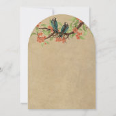 死ぬ愛素朴の鳥結婚式招待状 招待状 (裏面)