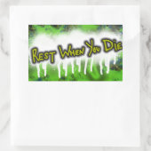 死ぬ時に残るステッカー 長方形シール (バッグ)