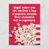 死ぬ直前おもしろいに「理由」はがき ポストカード (正面)