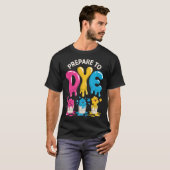 死ぬ覚悟でかかれ イースターエッグ 染料 ユーモア Tシャツ (正面フル)