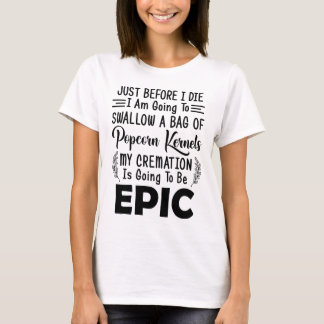 死ぬ間際にバッグを飲み込む Tシャツ