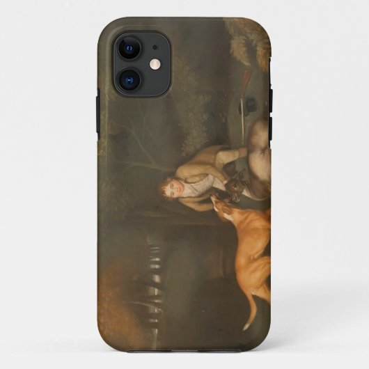 死ぬ雌ジカおよび猟犬を持つジョージStubbs-フリーマン Case-Mate iPhoneケース (裏面)