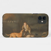 死ぬ雌ジカおよび猟犬を持つジョージStubbs-フリーマン Case-Mate iPhoneケース (裏面(横))