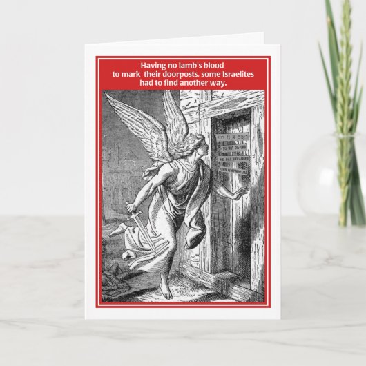 死のおもしろいな過ぎ越しの祝いカードの天使を妨げないで下さい カード (正面)
