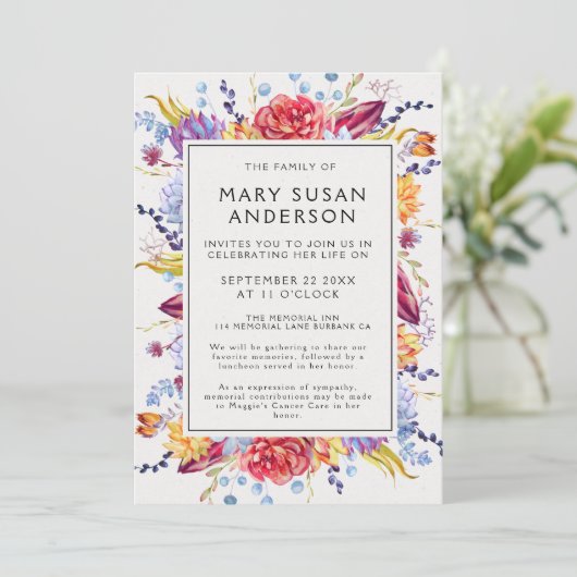 死のお祝い 招待状 (スタンド正面)