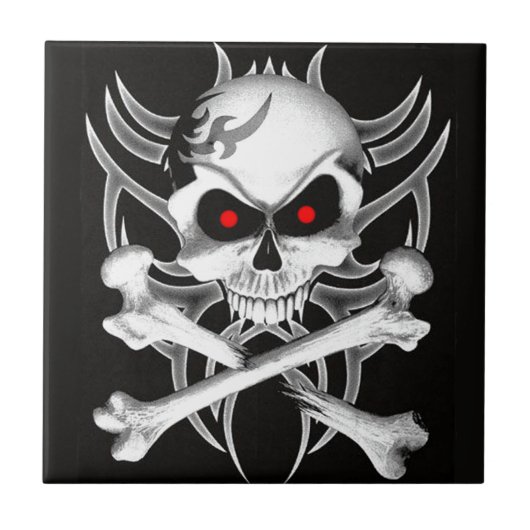死のどくろ印 タイル (正面)