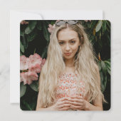 死のアニバーサリーコーラルクリームバタフライ写真 招待状 (裏面)