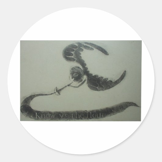 死のアメリカの重要な摩擦デザインの18世紀の天使 ラウンドシール (正面)