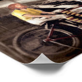 死のオートバイの女性の壁 ポスター (角)