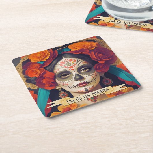 死のカトリナの日1文字 スクエアペーパーコースター (アングル)