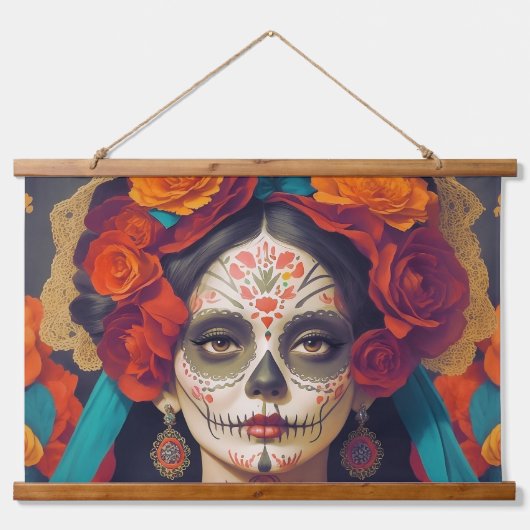 死のカトリナの日1 吊り下げ型タペストリー (正面)