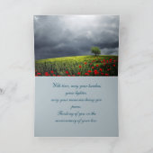 死のカードのケシ畑の記念日 サンキューカード (内部)