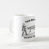 死のギフトのマグに話されるヴィンテージの人 コーヒーマグカップ (正面左)