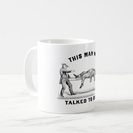 死のギフトのマグに話されるヴィンテージの人 コーヒーマグカップ (正面左)