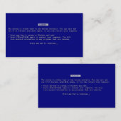 死のギャグのギフトのブルースクリーン 名刺 (正面/裏面)