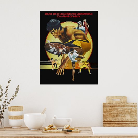 死のゲーム1978映画の有名なクンフジェットくん道 ポスター (キッチン)