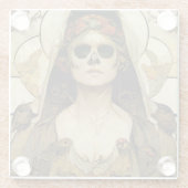 死のゴシックホラーの花嫁 ガラスコースター (裏面)