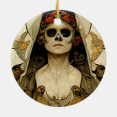 死のゴシックホラーの花嫁 セラミックオーナメント (裏面)