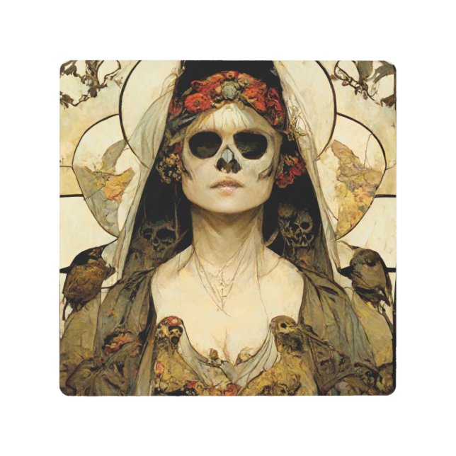 死のゴシックホラーの花嫁 メタルプリント (正面)