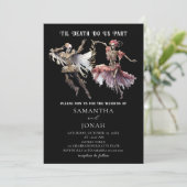 死のゴシック様式の骨格ハロウィン結婚の 招待状 (スタンド正面)