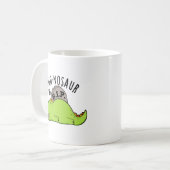 死のサウルス 面白い恐竜の駒 コーヒーマグカップ (正面左)