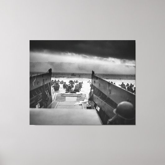 死のジョーズへLCVP世界大戦オマハ キャンバスプリント (正面)