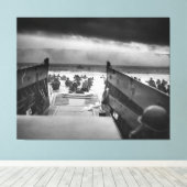 死のジョーズへLCVP世界大戦オマハ キャンバスプリント (インサイチュ (ウッドフロア))