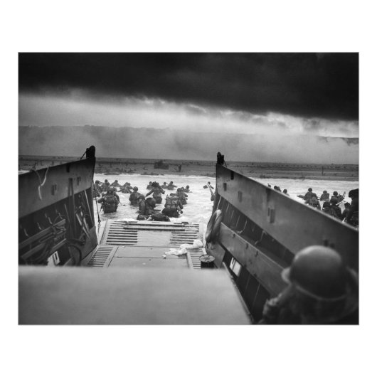 死のジョーズへLCVP世界大戦オマハ フォトプリント            (正面)