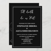 死のスケルトンのハロウィーンゴシック結婚ズ 招待状 (正面/裏面)