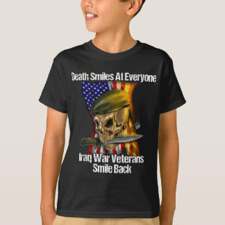 死のスマイルすべてのイラク戦争退役軍人 Tシャツ