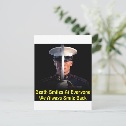 死のスマイルみんなで我々は常にスマイルバック ポストカード (スタンド正面)