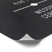 死のタイムラインまでのゴシック様式の黒と白の墓地 ポスター (角)