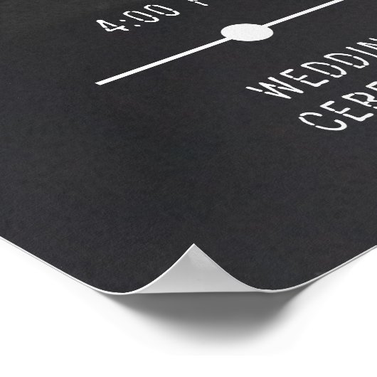 死のタイムラインまでのゴシック様式の黒と白の墓地 ポスター (角)