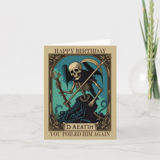死のタロット誕生日カード カード (正面)