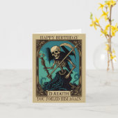 死のタロット誕生日カード カード (黄色い花)