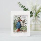 死のダンス – 老婦人 – 1816色のプリント ポストカード (スタンド正面)