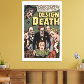 死のデザインヴィンテージホラー漫画パネル キャンバスプリント (インサイチュ (リビング))