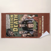 死のデザインヴィンテージホラー漫画パネル ビーチタオル (正面)