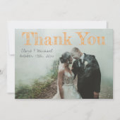 死のハロウィンの骨組オレンジまでありがとう サンキューカード (正面)