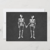 死のハロウィンの骨組オレンジまでありがとう サンキューカード (裏面)