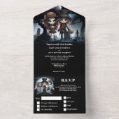 死のブライダル骨格 オールインワン招待状 (内側)