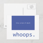 死のブルースクリーン – おっと！ ポストカード (正面/裏面)