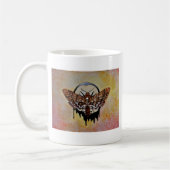 死のヘッドホーク蛾 コーヒーマグカップ (左)