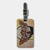 死のヘッドホーク蛾 ラゲッジタグ (正面縦)